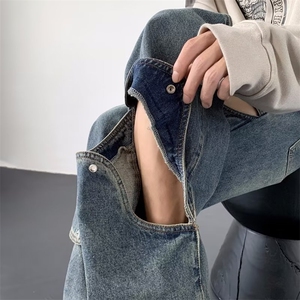 解构金属纽扣牛仔裤长裤潮 N607 P48图片