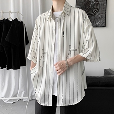夏季短袖衬衫港风日系衬衣新款外套春秋休闲衣服A161-2-CT507-P45，男装T恤，电商A161-2