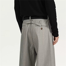 GX6255P50美式老钱风弯刀休闲西裤日系韩版懒慵风宽松阔腿裤，男装西裤，星座1108-5