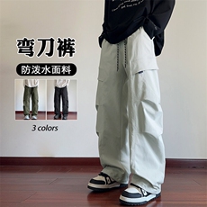 特批P30无差价秋季户外美式防泼水防风宽松大码弯刀拖地裤男K1934，男装休闲裤，电商A001