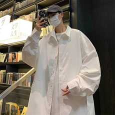 夏季新款气质纯色长袖衬衫男潮流简约青春流行百搭潮上衣，男装衬衫，星座410-6（原星座1304-1）