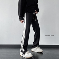 高品质垂感西裤高街小众美式西裤休闲裤男拉链拼色裤子K2306-P60，男装西裤，电商A062