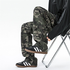 M-8XL春季伐木迷彩工装裤大码美式vibe直筒长裤牛仔裤子KZ1912P58，男装休闲裤，电商B238