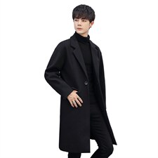 2022款呢子大衣潮流秋冬百搭中长款气质情侣装毛呢外套1913-P130，女装短外套，电商A413