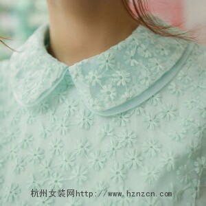 甜美蕾丝连衣裙女夏季新款韩版修身显瘦短袖小清新裙子图片