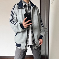 抖音得物高品质26春装美式高街重磅结构拼接织带立领卫衣外套CM42，女装短外套，电商A486-1