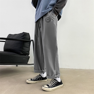 K43224-P25 加绒款-P35 休闲裤男士大码宽松九分运动裤男裤男直筒图片