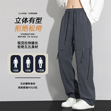 秋季现货工装裤子男宽松潮牌直筒束脚裤DSA157-1-K2508-特P50，男装工装外套，电商A157-1