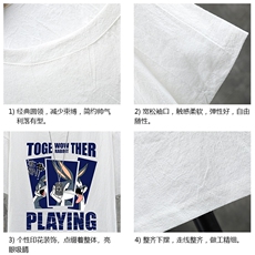 YT26234-P30亚短袖t恤男大码五分袖男宽松七分袖展架，男装T恤，电商A040A