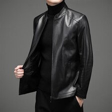 DLSN81881新款皮衣男头层绵羊皮夹克立领商务休闲男装P750，男装皮衣，电商B360