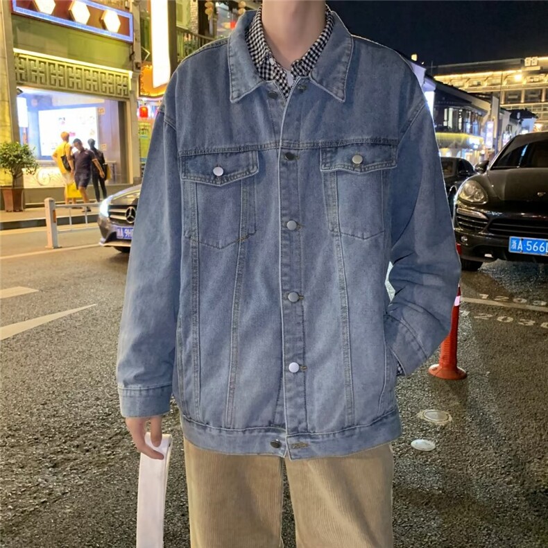 牛仔外套男秋季高街潮牌休闲夹克港风帅气JW08P65,男装夹克,星座1116-2