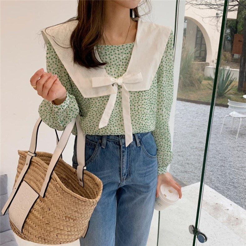 【现货】春款热卖款方型碎花小衫，其它，NIY