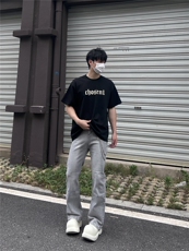 cleanfit夏季弹力牛仔裤男美式高街vibe裤灰色水洗做旧牛仔裤，男装牛仔裤，星座310A-4