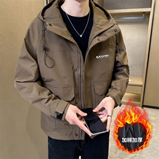 加棉加厚冲锋衣工装连帽夹克男士休闲外套DS-A329-JR2328-P125，男装夹克，电商A329
