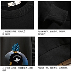 S6154-P28加绒款-P33秋季圆领卫衣男大码韩版宽松长袖外套砖墙，男装卫衣，电商A040A
