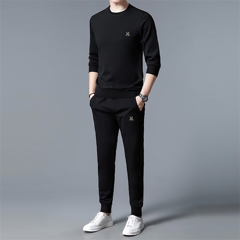 SA3036-2钱塘2020-2中青年男士冬季厚款圆领卫衣套装休闲P137,男装休闲套装,钱塘207-2
