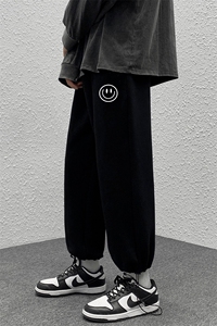 K13224-P35  可束脚加厚加绒运动裤男大码宽松直筒卫裤男图片