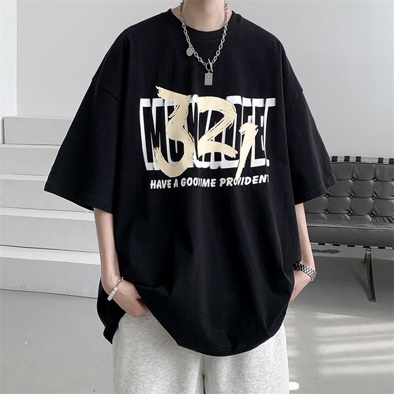抖音供货、260克~200克现货宽松短袖T恤 D223A-T23152-P25图片