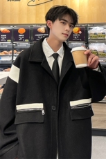 男装呢料大衣2026秋冬季新款毛呢大衣男生外套XZ514-2-F602-P115，男装毛呢大衣，星座514-2(原B239)