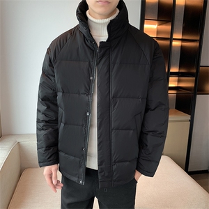 （）卡通工重艺立领潮牌宽松落肩情侣200斤团体情侣羽绒服图片