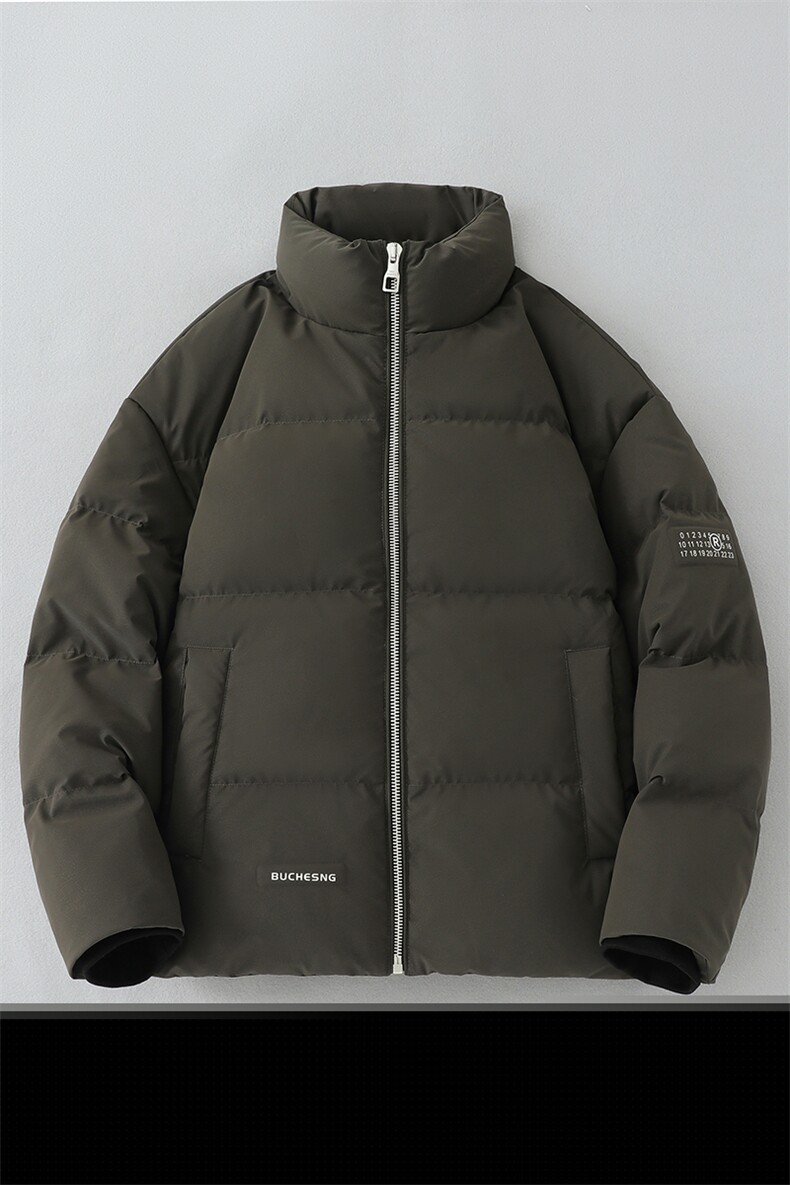 立领机车皮衣羽绒服2024年冬季新款加厚情侣款PU皮保暖外套1001,男装皮衣,电商A234