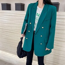 金属扣西服外套，时尚简约大方，其它，佐妍千黛