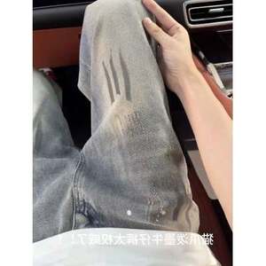 1014-1-KZ140-P41牛仔裤嘻哈ins潮高街潮流痞帅长裤男图片