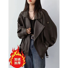 高级感加绒皮衣外套痞帅街头机车服韩PU皮夹克衫Y1027-P108网图，男装夹克，电商B245