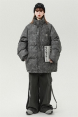 1白墙PU皮复古做旧金属设计棉衣男MY77102P130控198抖音控228，女装棉衣/棉服，星座227-7