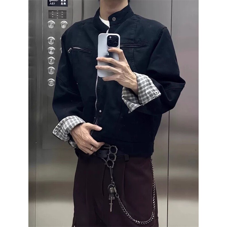 原版金属拉链哈灵顿水洗纯棉夹克JK0153-P85,男装夹克,星座313A(原308A-2)