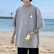 DX17167-P20纯棉短袖t恤男大码半袖打底衫宽松体恤衫港风，男装T恤，电商A040