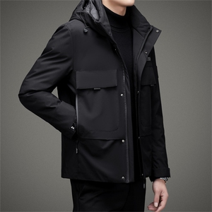 BAMJ-9615钱塘2020-2中年男士冬季厚款有帽百搭时尚羽绒服P175图片