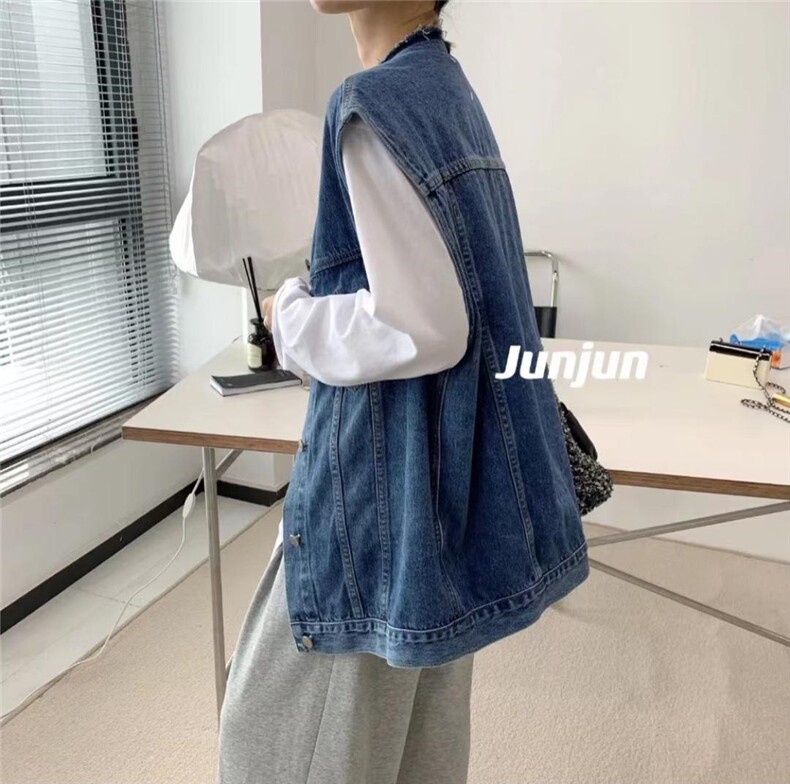 牛仔马甲，女装马甲，久久索衣缘