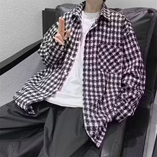 千鸟格西装外套ins冷淡风男装高级感炸街痞帅轻熟风格子休闲西服，男装西服套装，星座506A