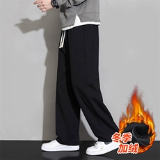 秋冬加绒加厚男裤休闲宽松ins卫裤束脚裤K206加绒P48，男装休闲裤，星座1107