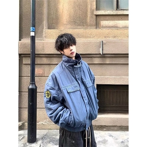 网络图现货  美式复古纯色棒球服休闲小众百搭防风夹克JA783-P95图片
