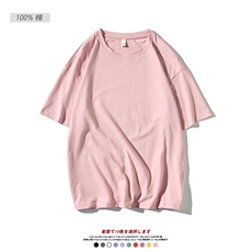2024夏季新款日系白底大码纯色圆领短袖10色S-5XHT21000-P15，男装T恤，电商A022