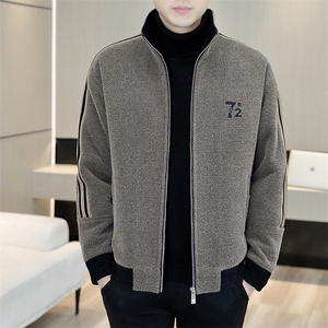 秋冬新款男士立领加厚毛呢大衣短款夹克外套上衣A76P140控228,时尚穿搭女秋冬气质大学生图片