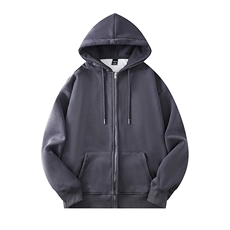 抖音得物高品质全棉二开360克重磅美式秋冬连帽开衫卫衣外套HM01，男装卫衣，电商A486-1