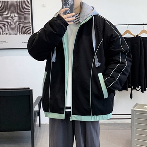 M-8XL冬季新款男士连帽休闲大码加厚棉衣外套XZ109-6000-P108图片