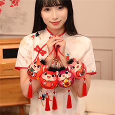 流苏团子马挂件2026马年吉祥物公仔生肖小马钥匙扣