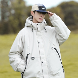 新款棉服石墨烯内里连帽加厚冬装情侣装韩版宽松棉袄MY8852-P105图片