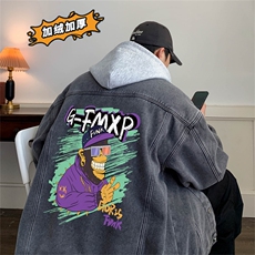 现货牛仔棉服男冬季棉衣外套羊羔绒翻领夹克保暖外套MY2247-P110，男装夹克，星座1103-3