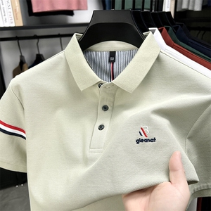 纯棉Polo衫男短袖夏季新款刺绣短袖T恤休闲翻领半袖上衣图片