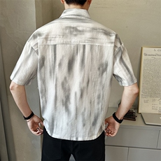 男士中袖衬衫脏脏衣夏季新款时尚百搭休闲衬衣薄款上衣C5279-P58，男装衬衫，电商A237