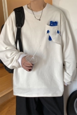 港风刺绣字母小熊卫衣男大码情侣潮套头卫衣男WY8745P60控88，男装卫衣，星座226-1