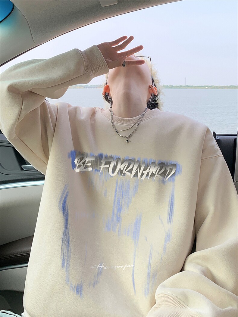 360克秋冬季新款圆领长袖麂皮绒加绒加厚卫衣LP2410-P45控68,男装卫衣,电商B219A