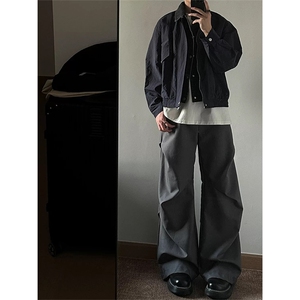 网图有货 美式牛仔拼接假两件外套男女设计感工装夹克 A1211-P80图片