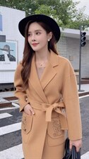 刺绣钉珠新工艺，2021冬季羊绒大衣新款更新，其它，喜信人