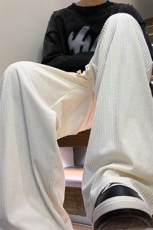 8XL-M特大码秋季新款垂感休闲裤男宽松直筒裤男裤拖地裤K943P40，男装休闲裤，电商D206-1